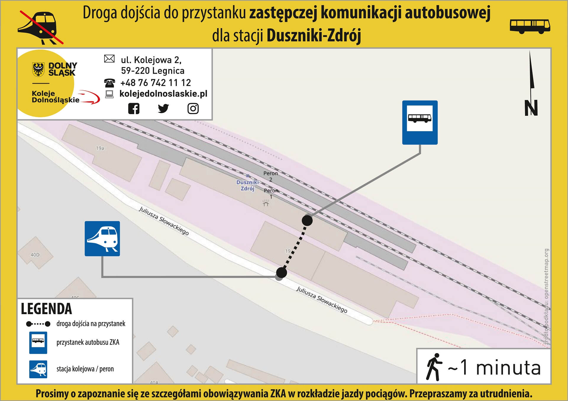 Lokalizacja ZKA Duszniki - Zdrój - mapa