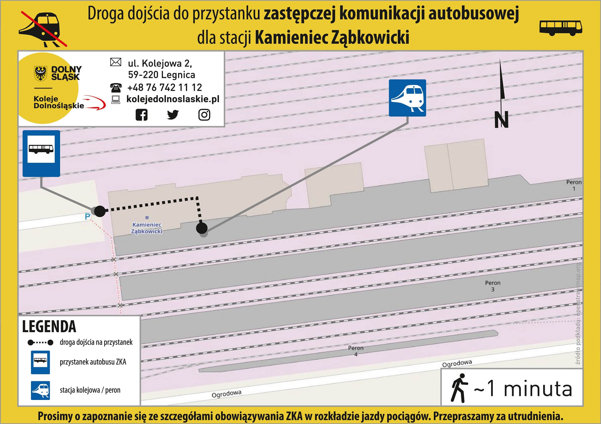 Lokalizacja ZKA Kamieniec Ząbkowicki - mapa