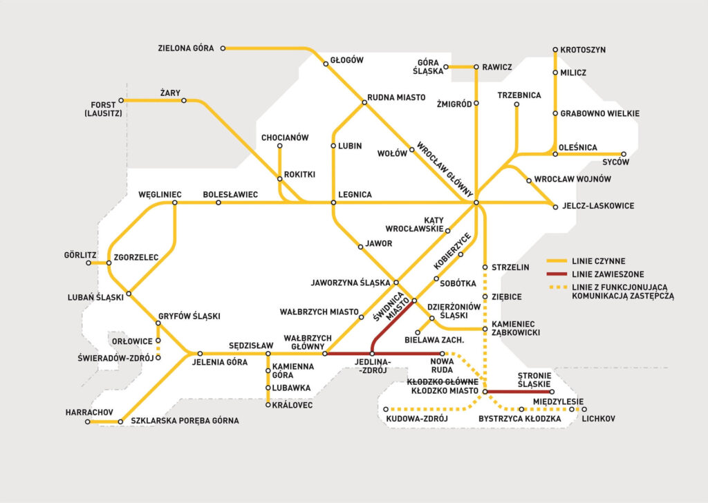 Aktualny stan linii kolejowych w czasie powodzi na Dolnym Śląsku – 19.09.2024 r.