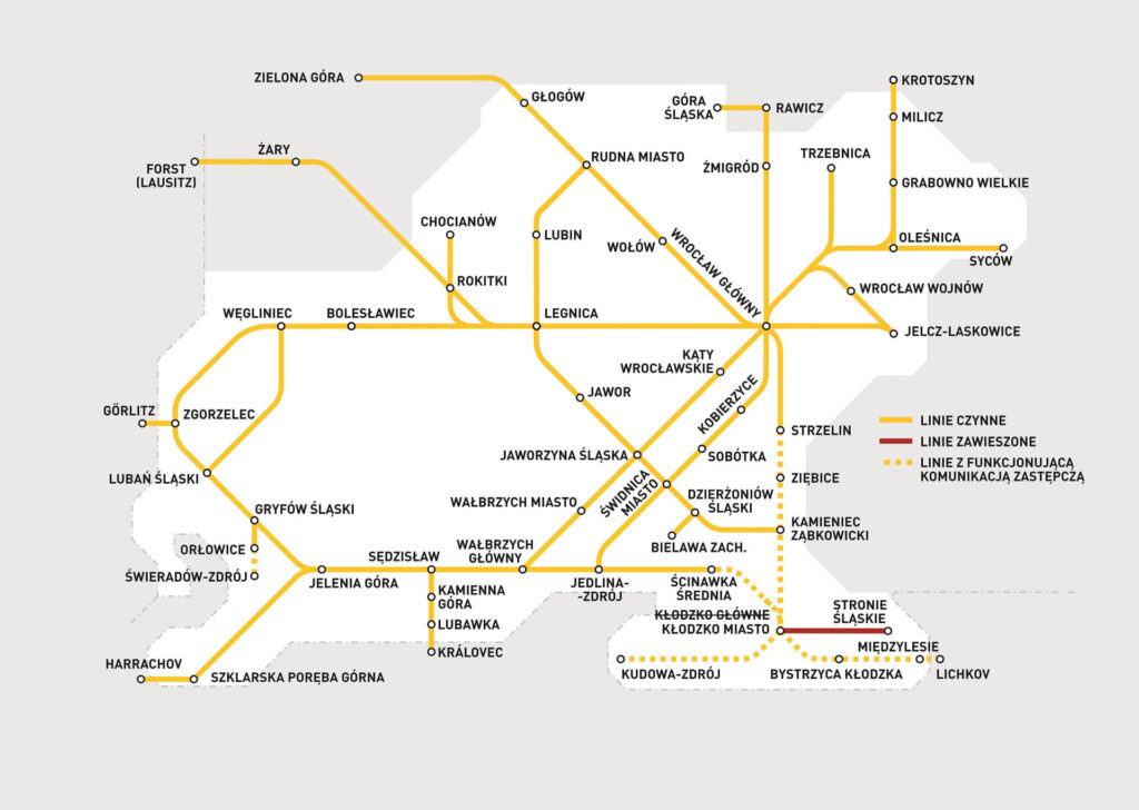 Aktualny stan linii kolejowych w czasie powodzi na Dolnym Śląsku – 20.09.2024 r.