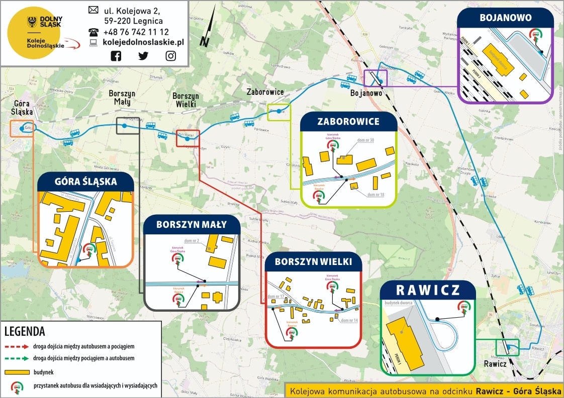 PKP Borszyn Mały – lokalizacja przystanku Kolejowej Komunikacji Autobusowej
