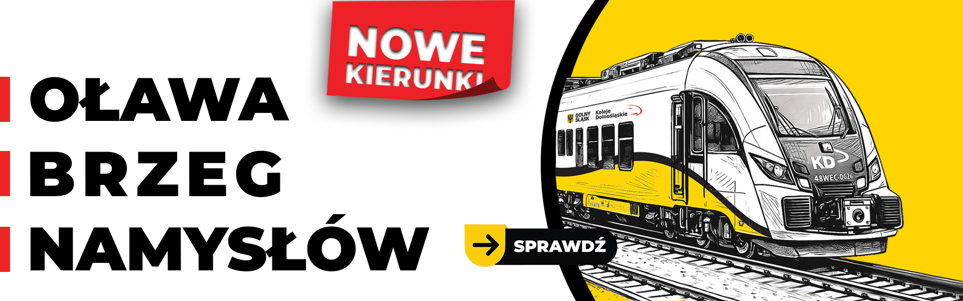 Nowe trasy Kolei Dolnośląskich - Oława, Brzeg, Namysłów