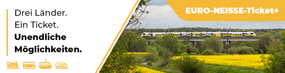 Banner animowany projektu Interreg - Euro-Nysa-Ticket+